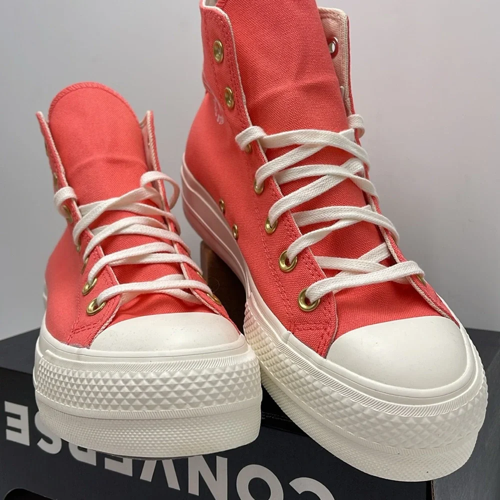 Converse WMNS CTAS LIFT HI WATERMELON SLUSHY/EGRET WHITE A09914F Platforms Snkrs
